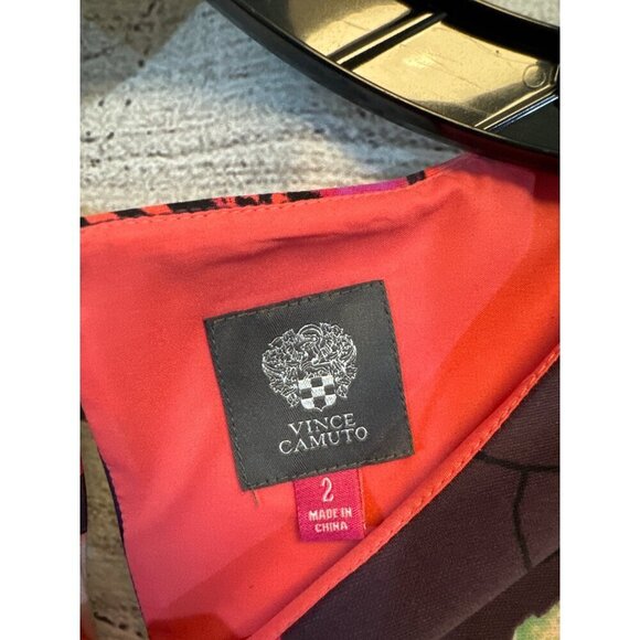 Vince Camuto Floral Print Fit and Flare Dress Size 2 - Picture 3 of 5